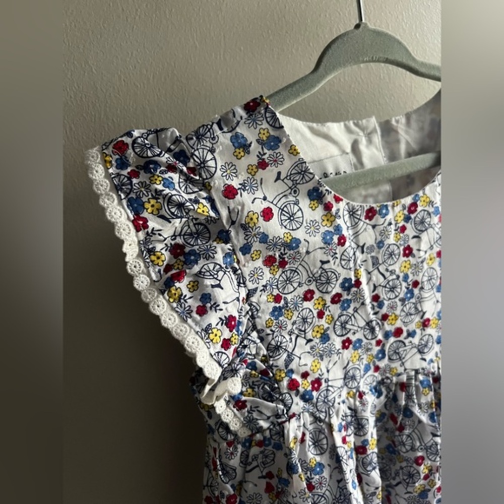 Pastourelle by Pippa & Julie Girl's Floral Cotton Tunic Top Size 6
